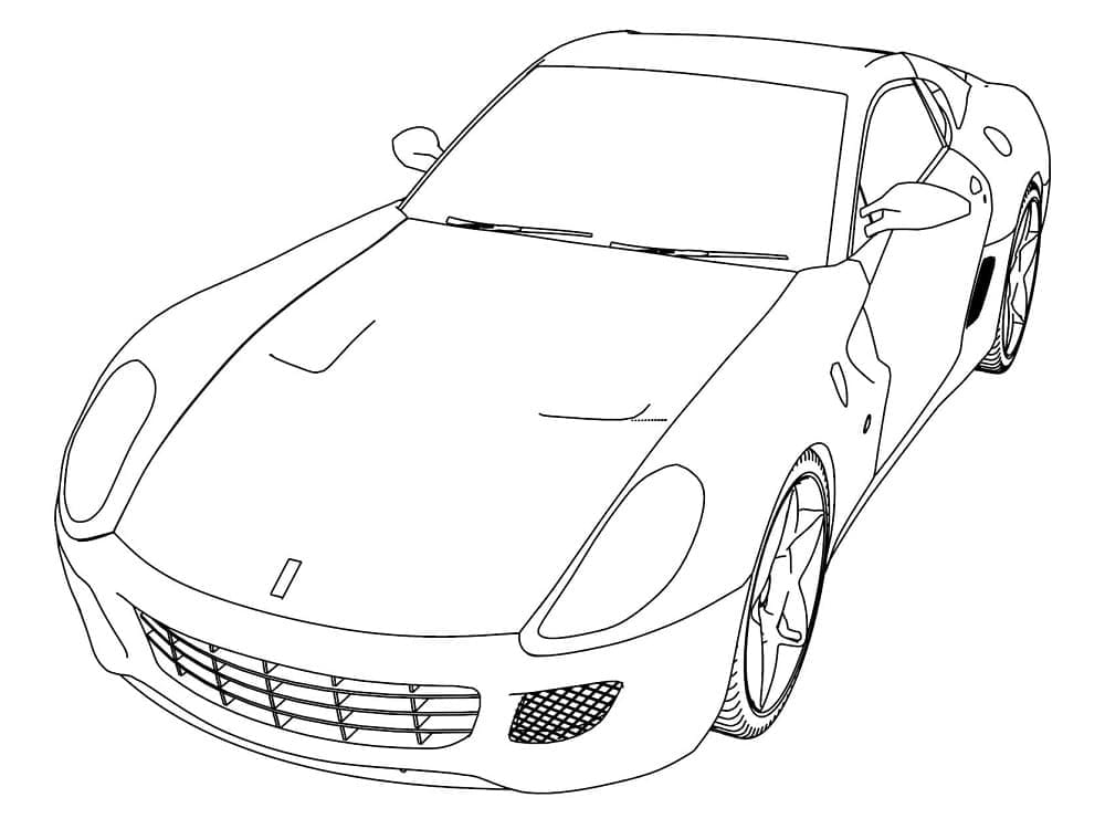 Coloriage Voiture Ferrari 488 GTB