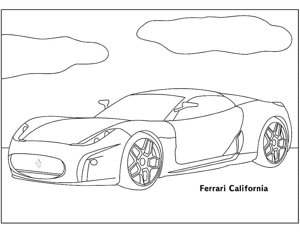 Coloriage Voiture Ferrari California