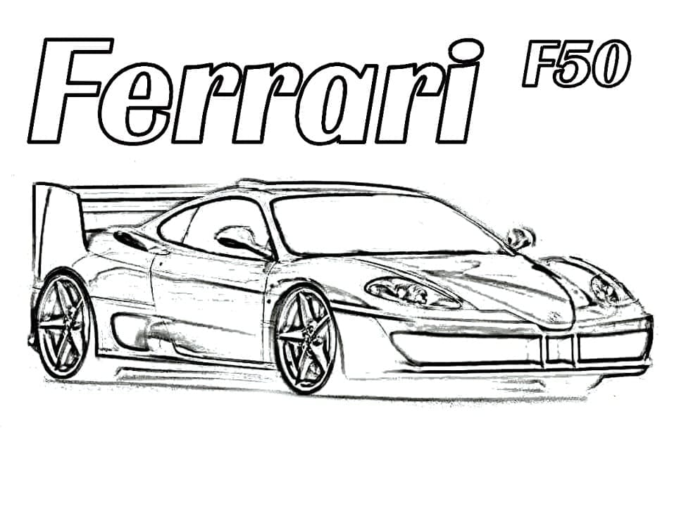 Coloriage Voiture Ferrari F50