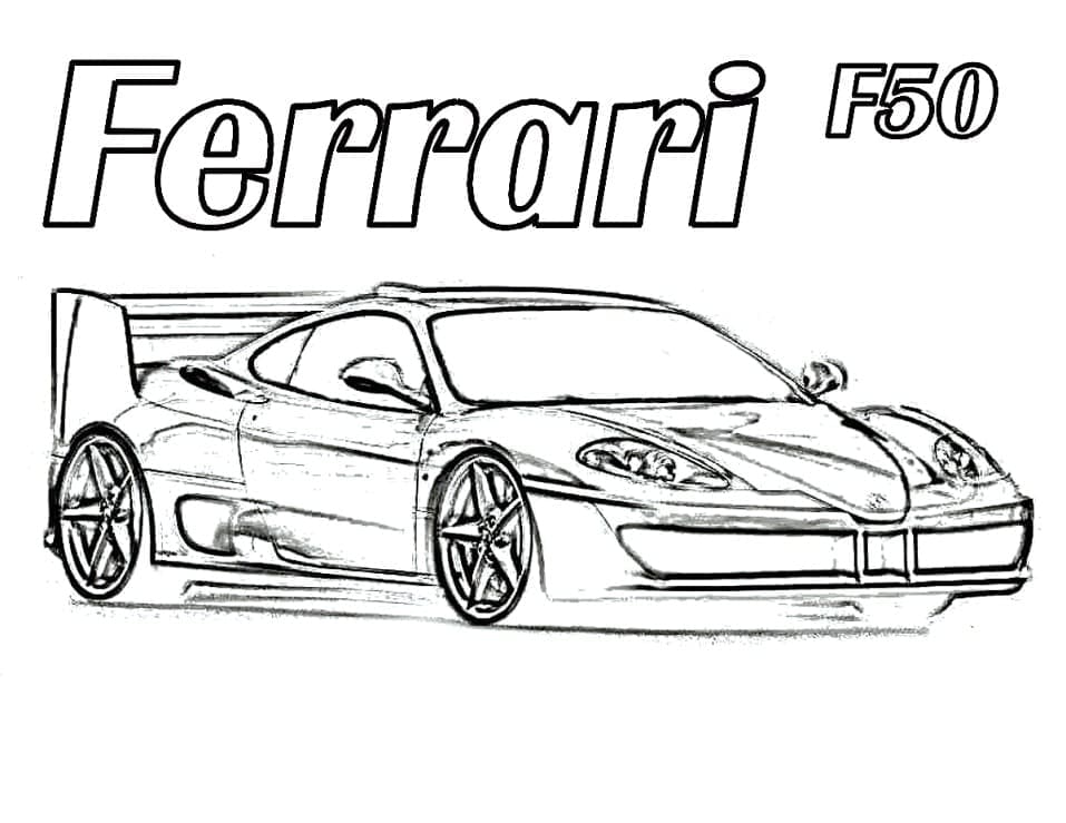 Coloriage La Ferrari F40 T l charger Et Imprimer Gratuit Sur 