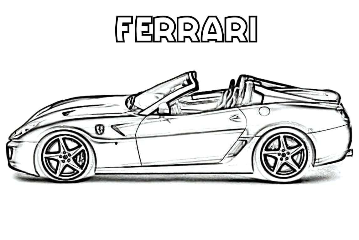 Coloriage Voiture Ferrari Gratuite