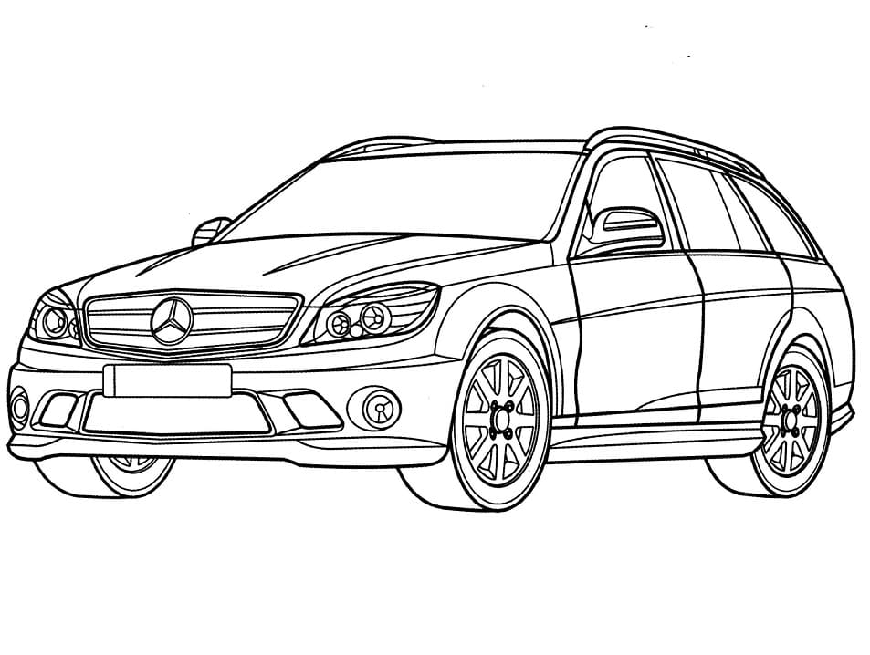 Voiture Mercedes Classe C coloring page
