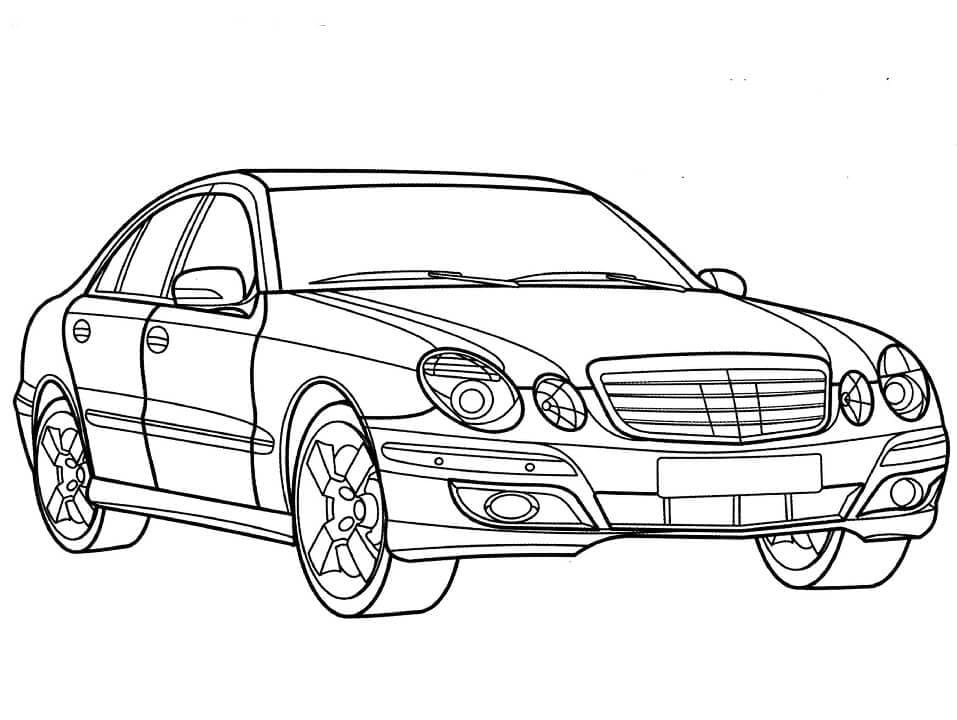 Voiture Mercedes Classe E coloring page