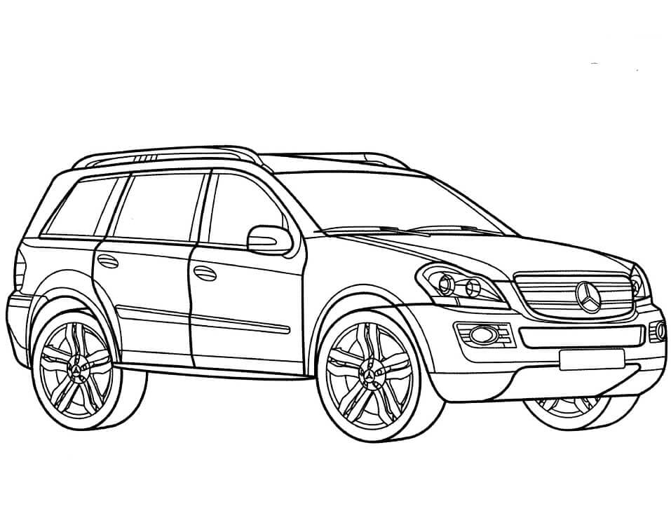 Voiture Mercedes Classe GL coloring page