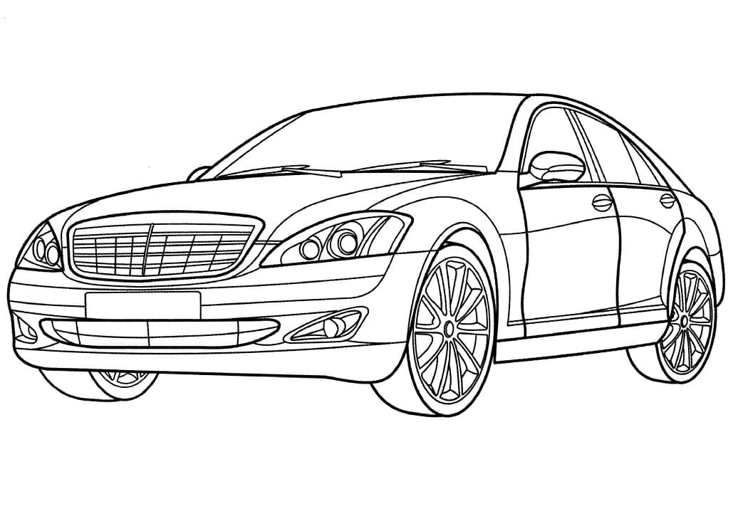 Voiture Mercedes Classe S coloring page