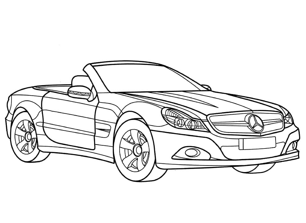 Voiture Mercedes Classe SL coloring page