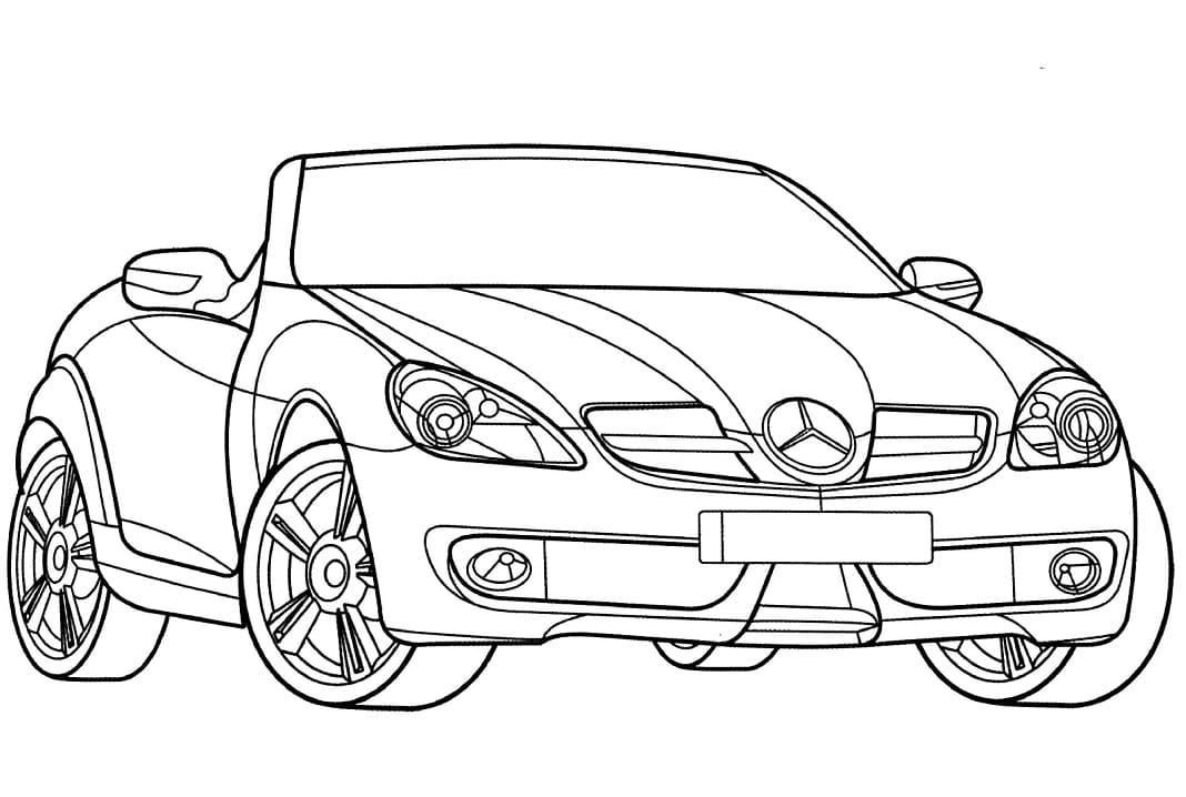 Voiture Mercedes Classe SLK coloring page