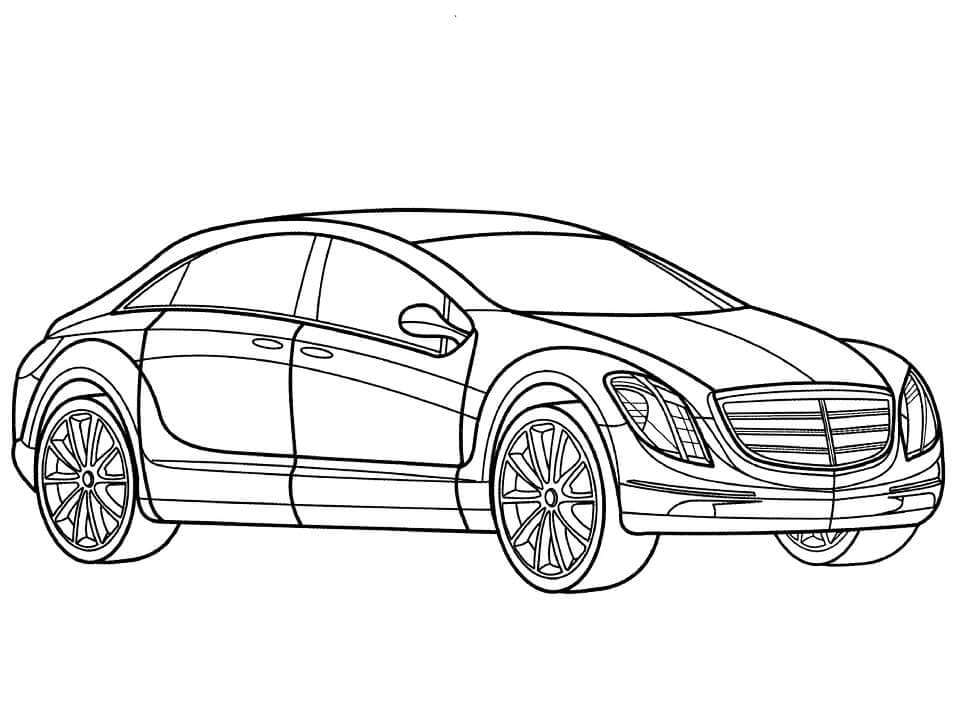 Voiture Mercedes E 700 coloring page