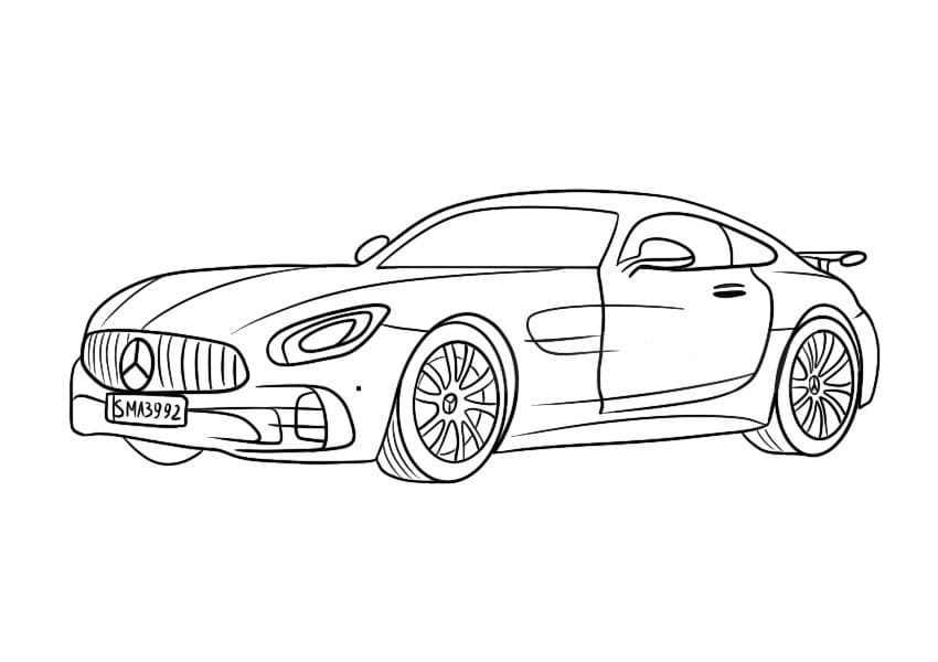 Voiture Mercedes coloring page