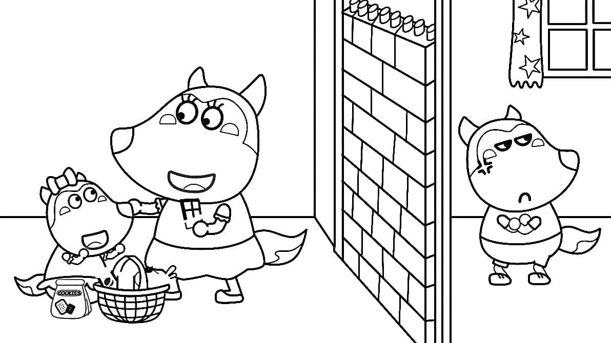 Wolfoo est Jaloux coloring page