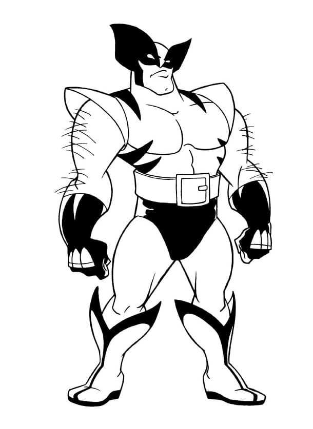 Coloriage Wolverine dans Marvel