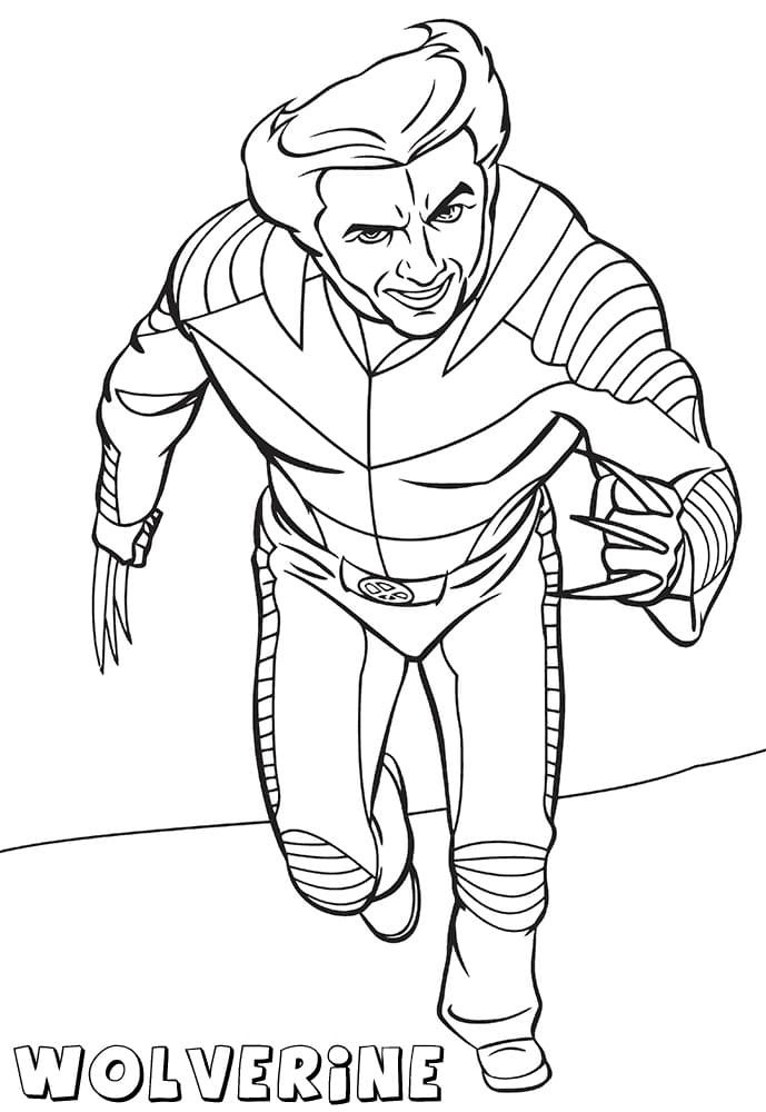 Wolverine de Marvel X-Men coloring page