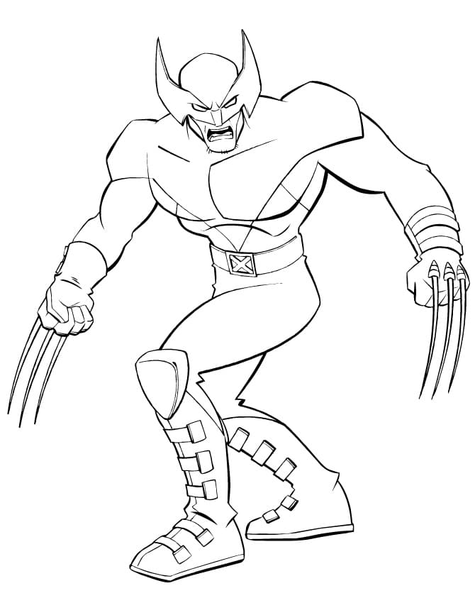 Wolverine en Colère coloring page
