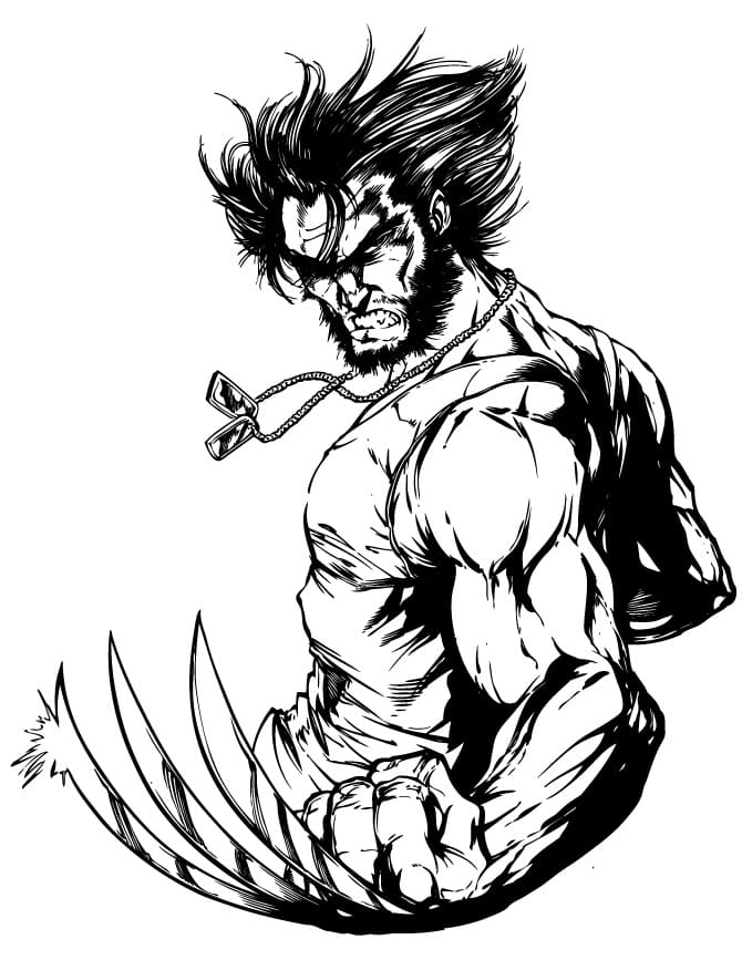 Wolverine Logan coloring page