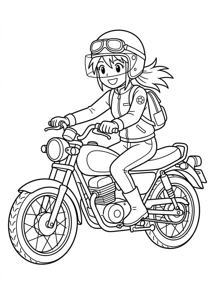 Les Filles Manga Vont à l’école coloring page