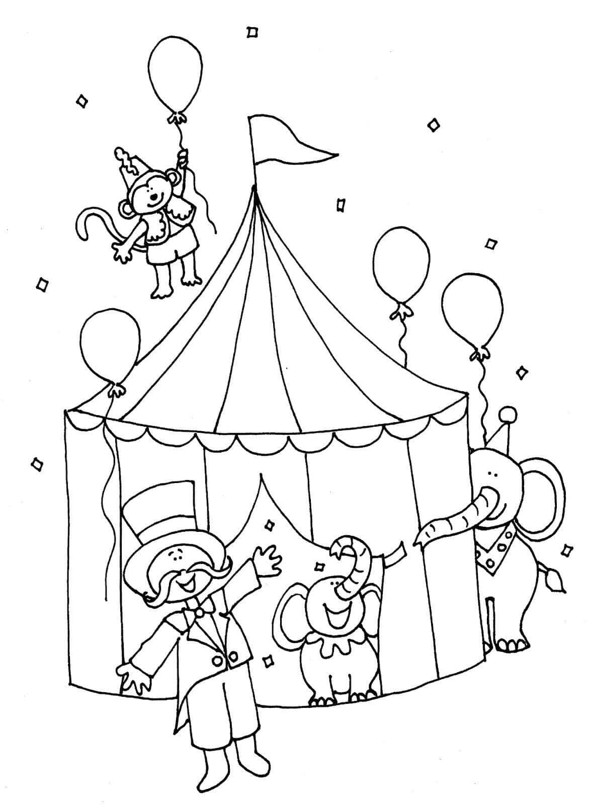 Adorable Cirque coloring page