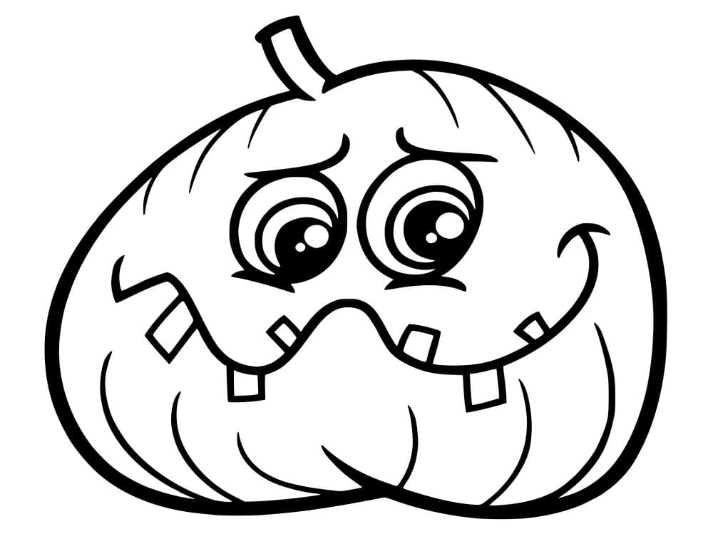 Adorable Citrouille d’Halloween coloring page