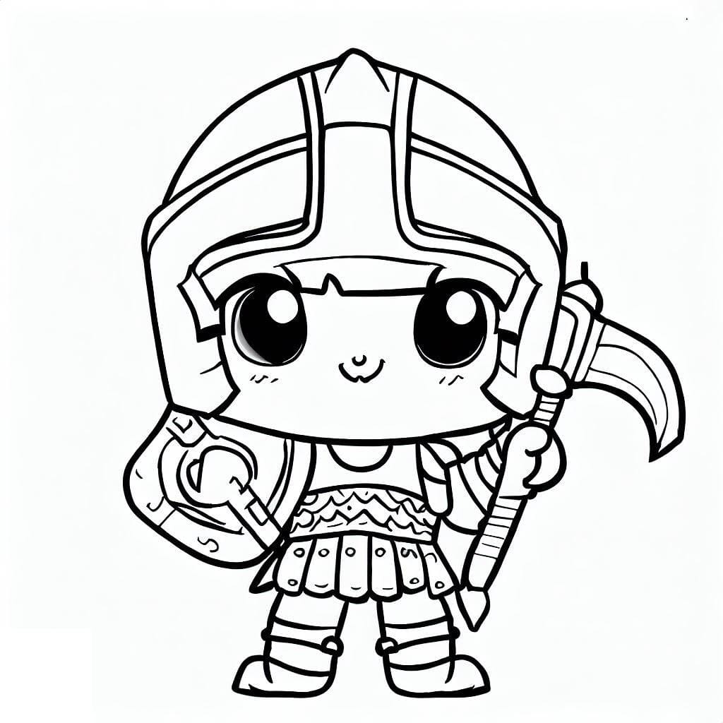 Adorable Gladiateur coloring page