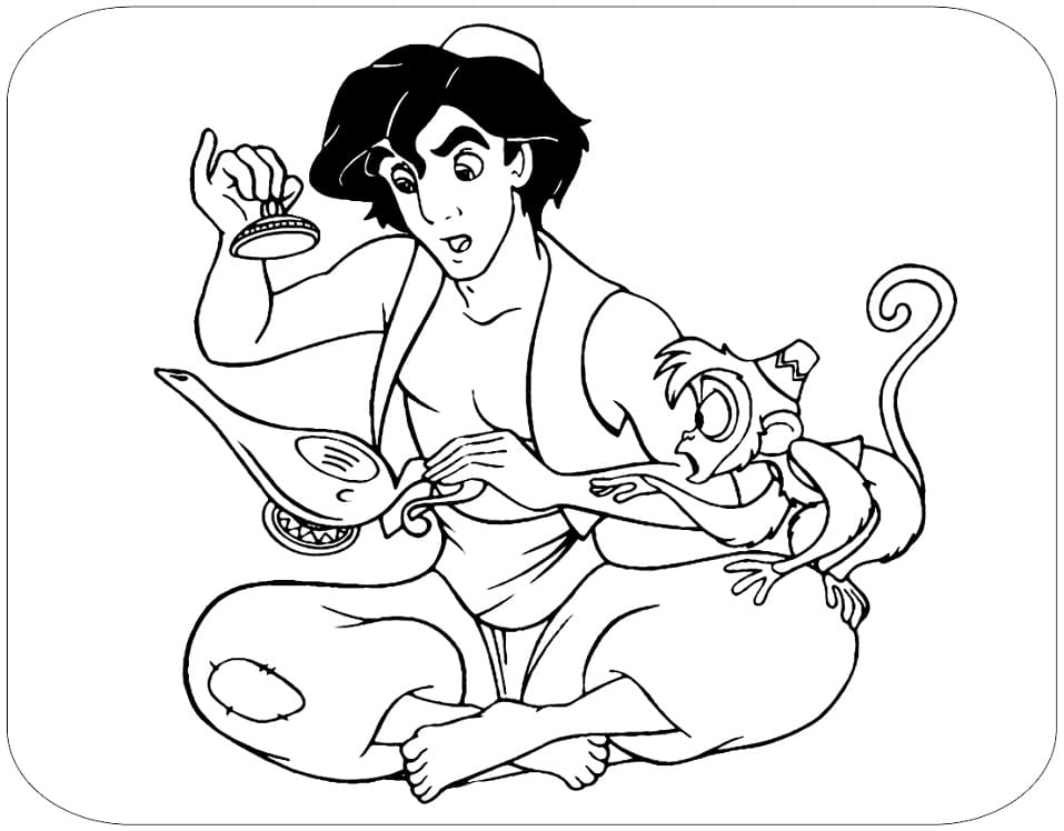 Aladdin Pour les Enfants coloring page