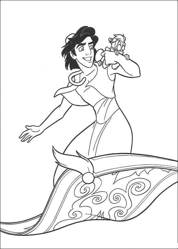 Aladdin Volant coloring page