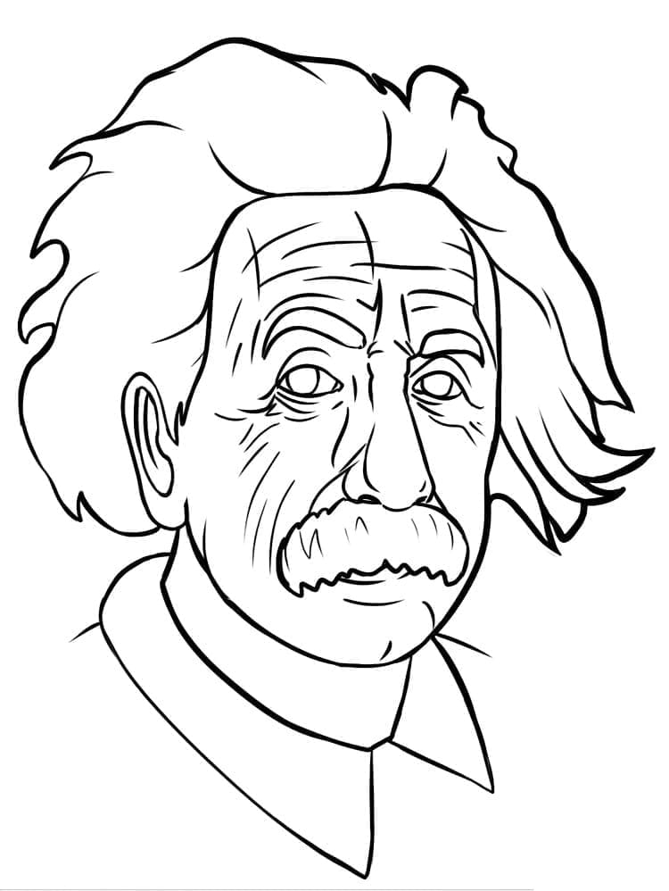 Coloriage Albert Einstein Gratuit