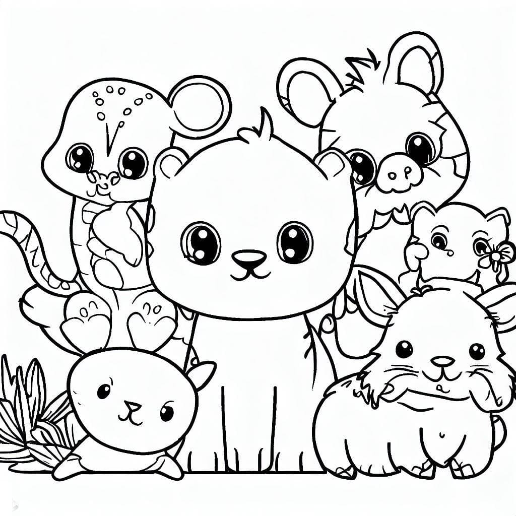 Animaux Mignons Gratuits Pour les Enfants coloring page