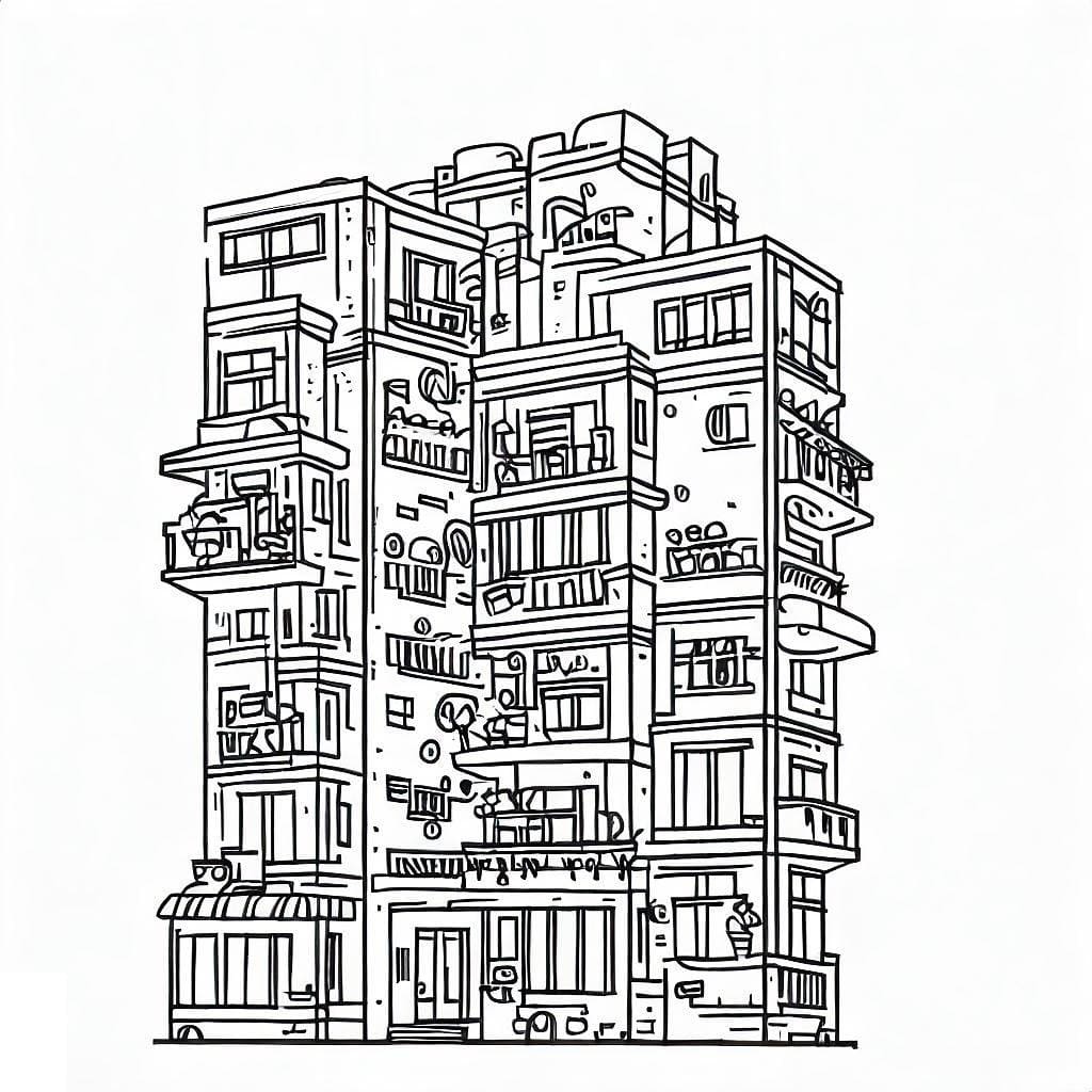 Coloriage Appartement Moderne