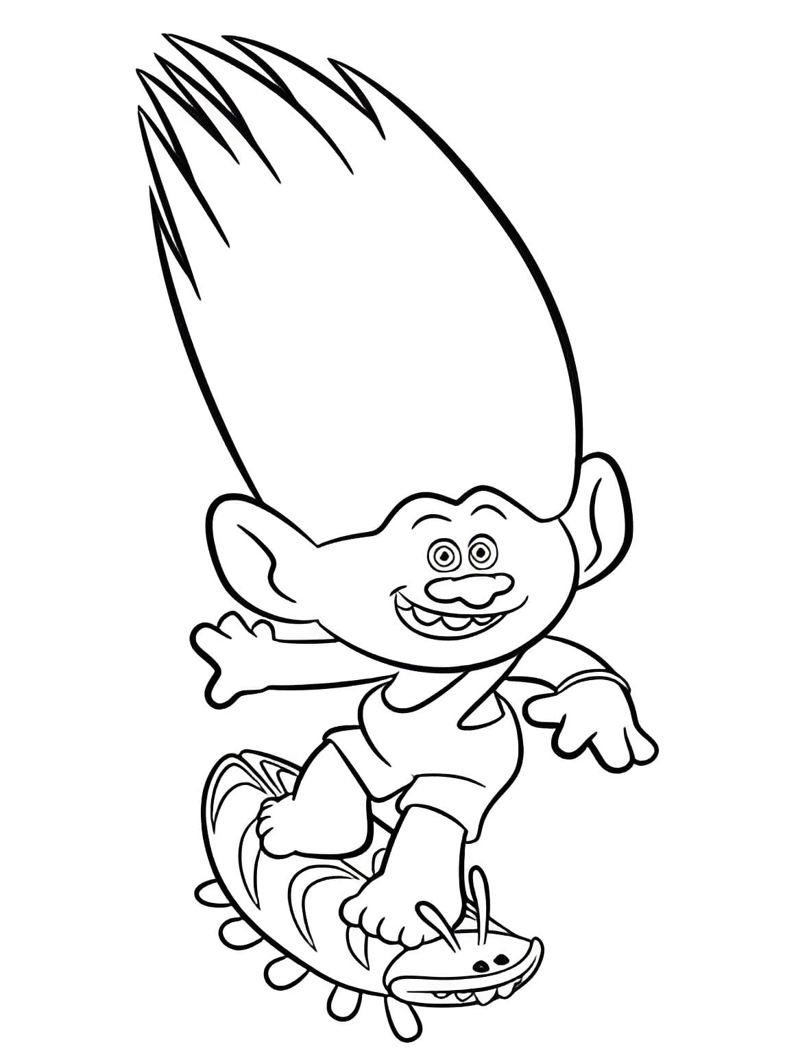 Aspen Heitz de Les Trolls coloring page
