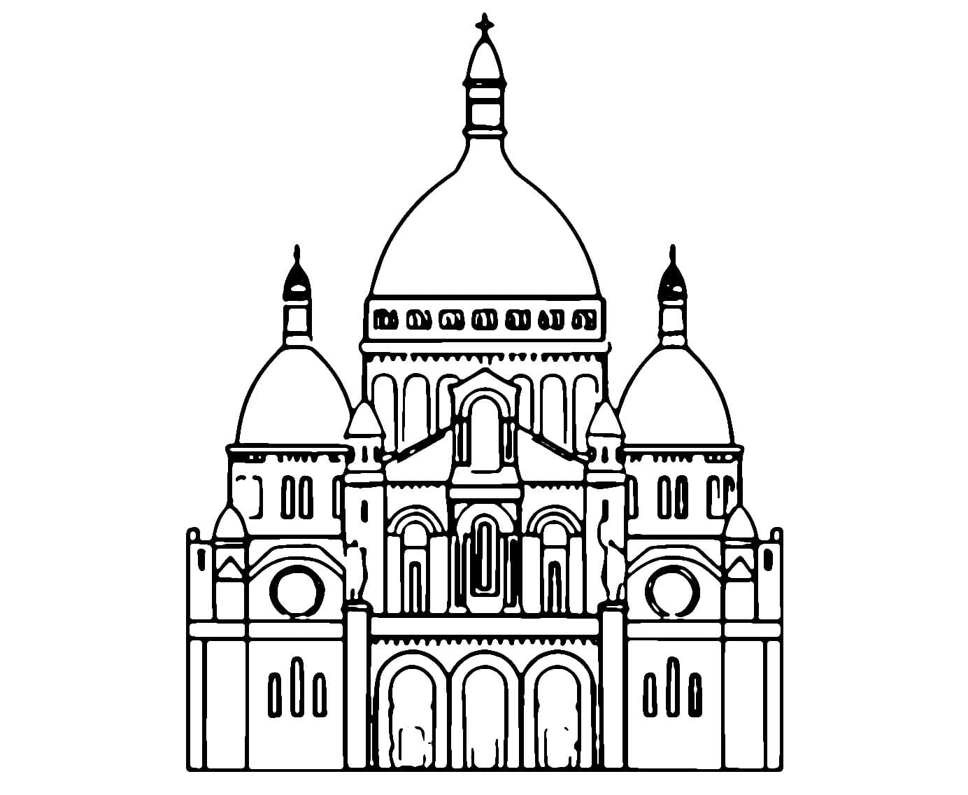 Coloriage Basilique du Sacré-Cœur de Montmartre