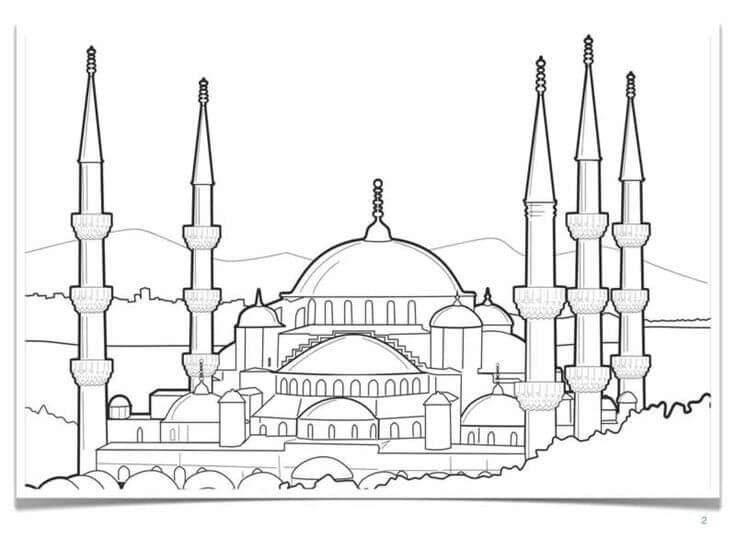 Basilique Sainte Sophie Istanbul coloring page
