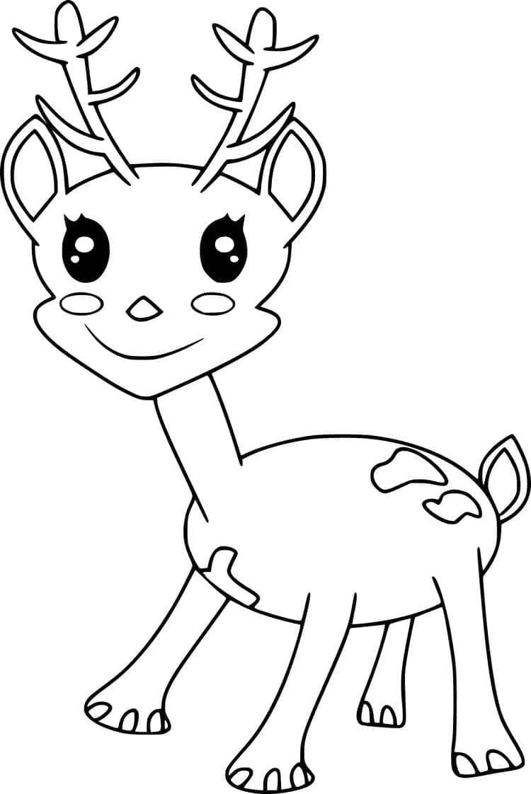 Beau Cerf coloring page
