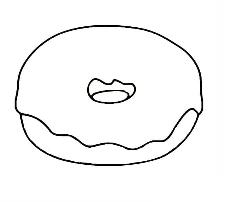 Beignet Simple coloring page