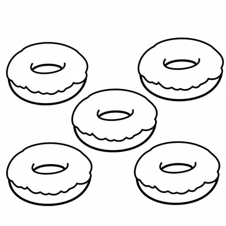 Beignets Simples coloring page