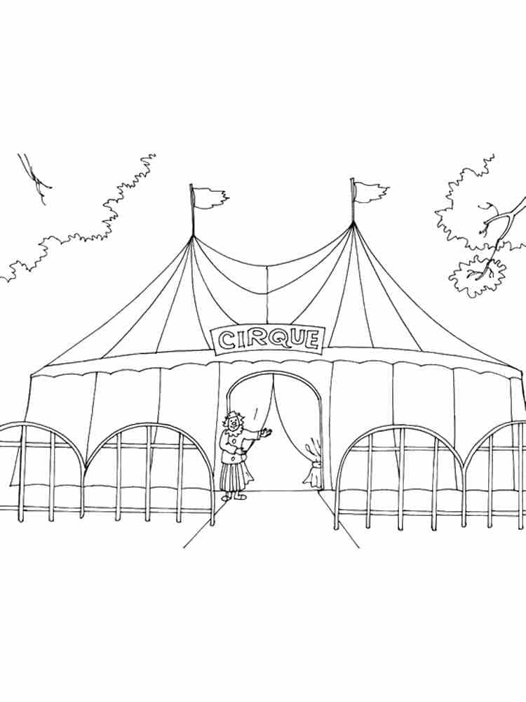 Bienvenue au Cirque coloring page