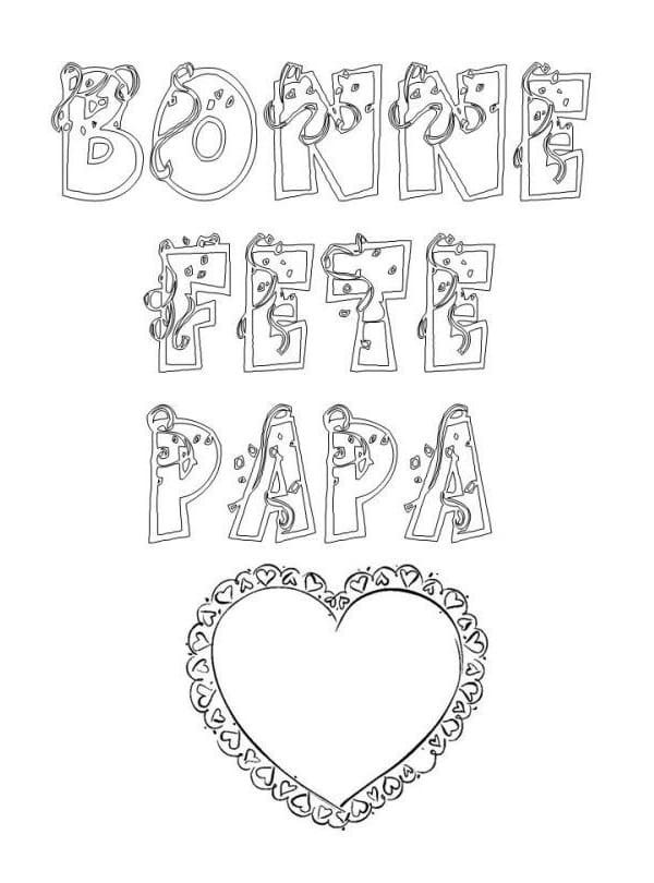 Bonne Fête Papa 10 coloring page