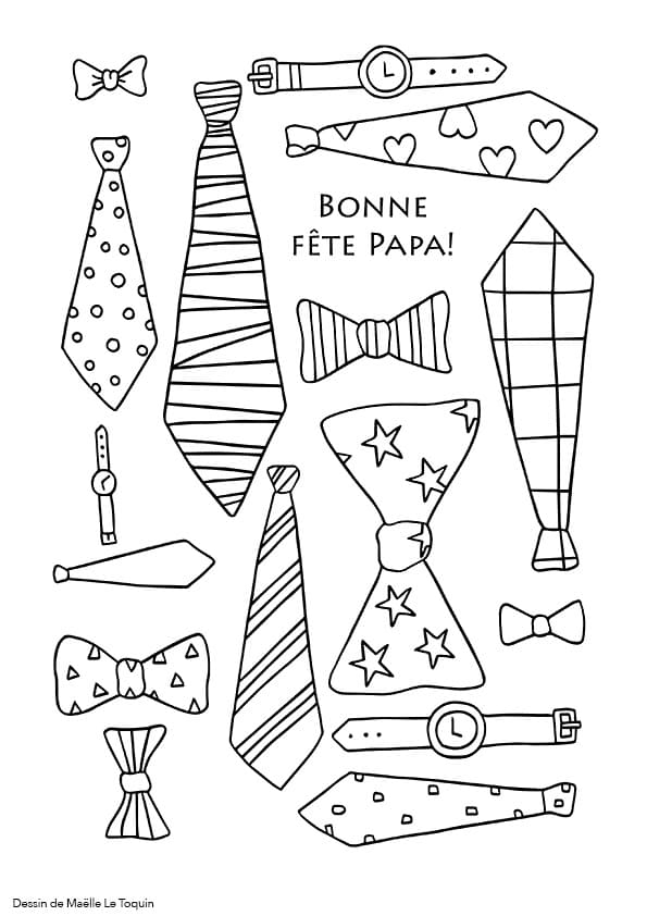 Bonne Fête Papa 11 coloring page