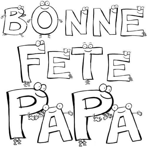 Bonne Fête Papa 3 coloring page