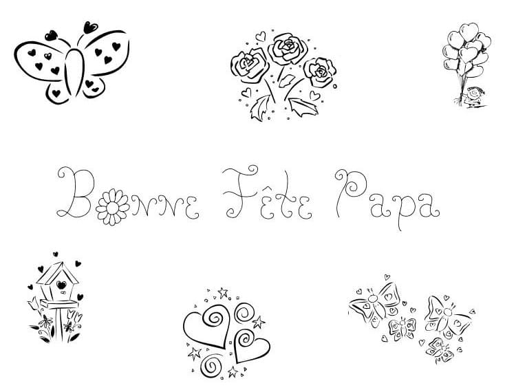 Bonne Fête Papa 5 coloring page