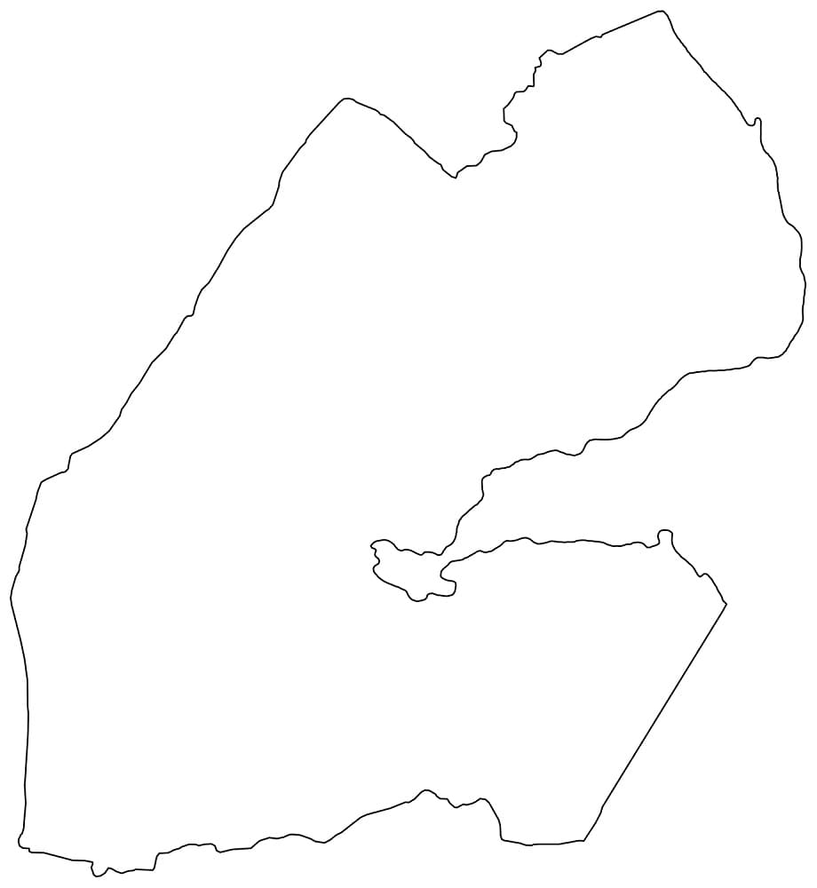 Carte du Djibouti coloring page