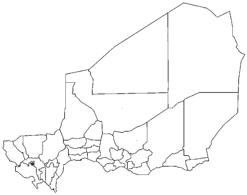 Carte Niger coloring page