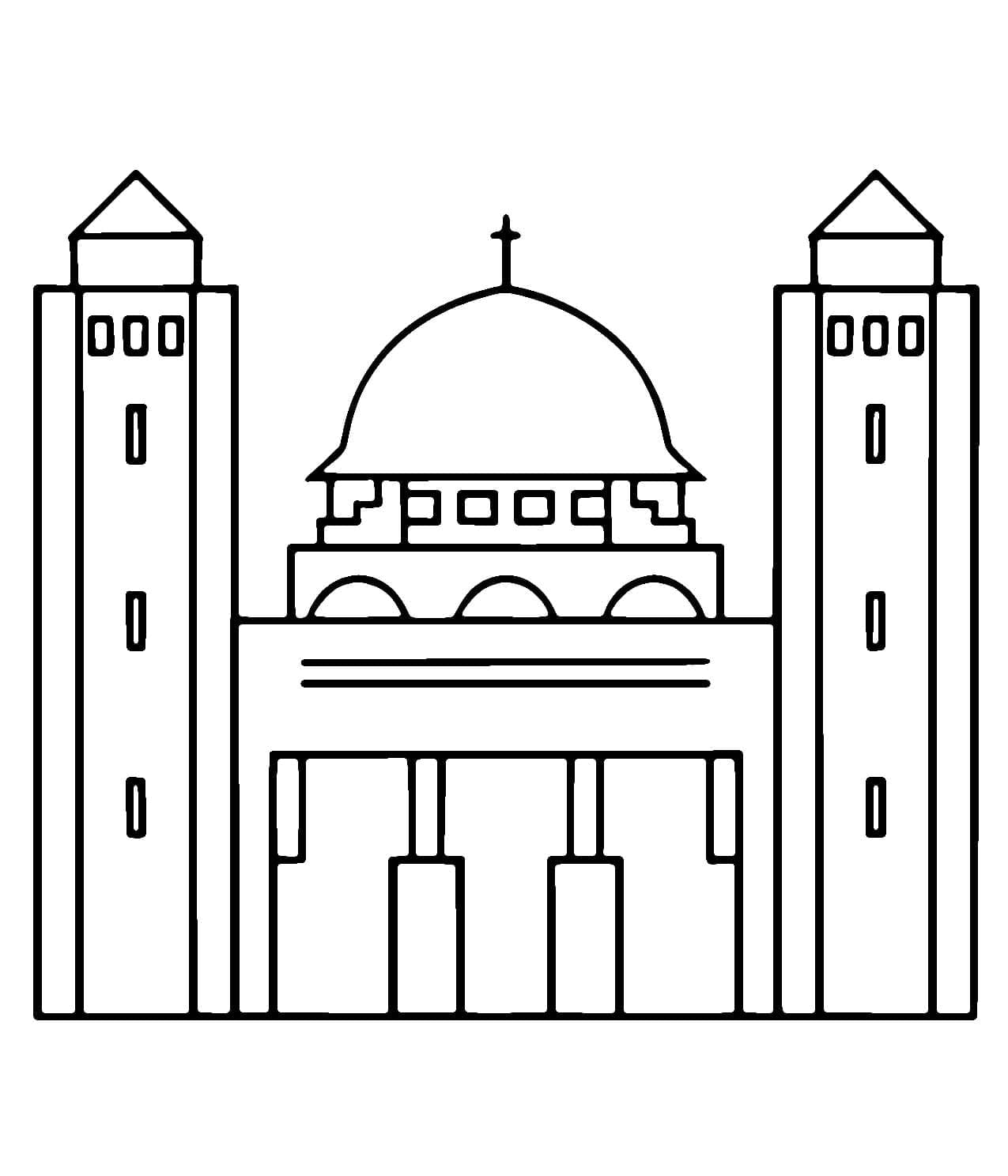 Cathédrale Notre Dame des Victoires coloring page