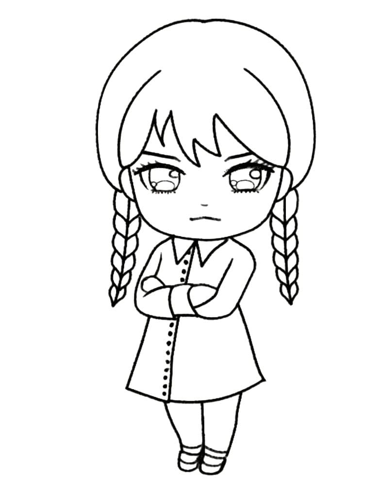 Coloriage Mercredi Addams Pour Les Enfants T l charger Et Imprimer 
