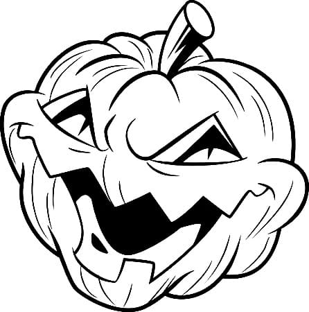 Citrouille d’Halloween Effrayante coloring page