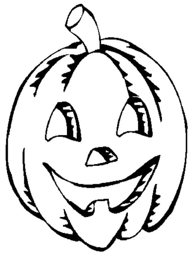 Citrouille d’Halloween Heureux coloring page