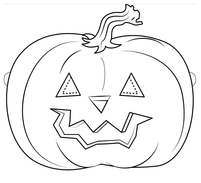 Coloriage Citrouille d'Halloween Pour les Enfants