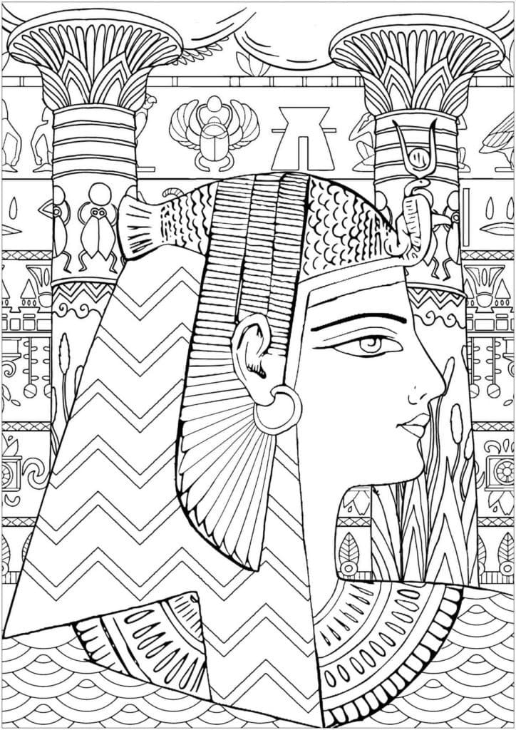 Coloriage Cléopâtre de l'Égypte Ancienne