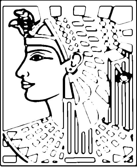 Coloriage Cléopatre - Reine d'Égypte Antique