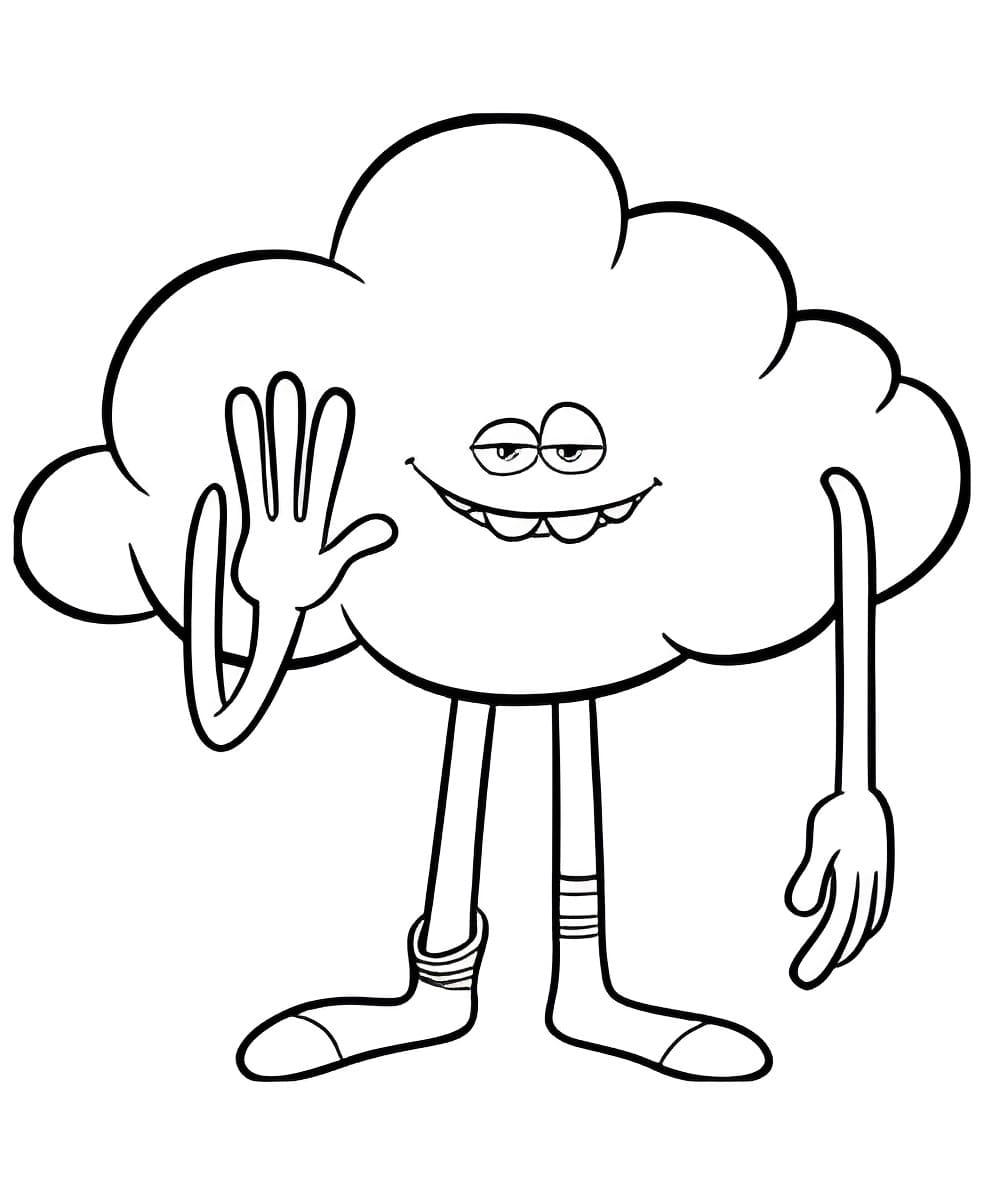 Cloud Guy de Les Trolls coloring page
