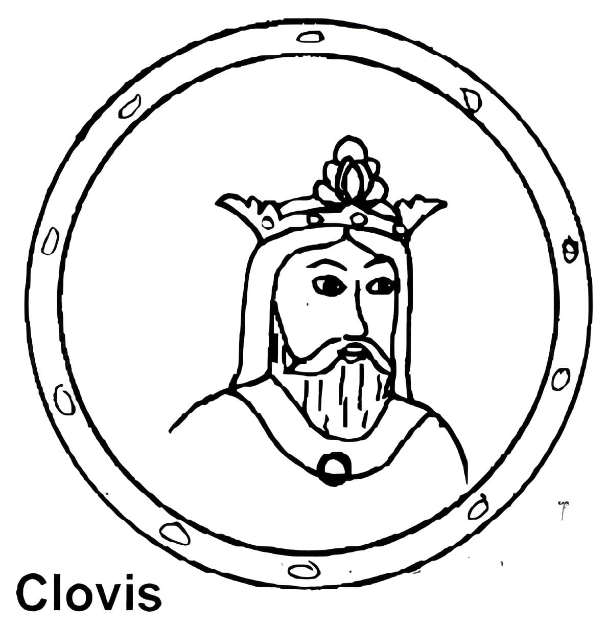 Coloriage Clovis Ier