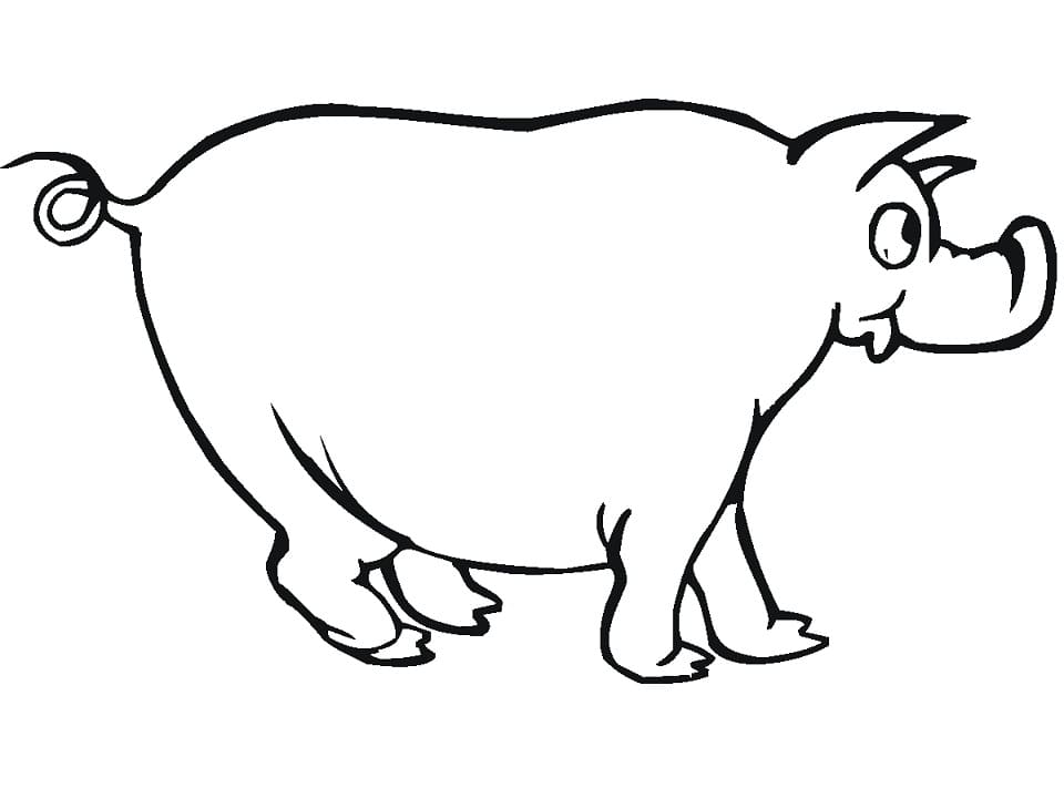 Cochon Drôle coloring page